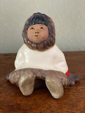 Vintage C. Alan Johnson Ceramic Inuit Figurine “Joey” 1962/ Z81