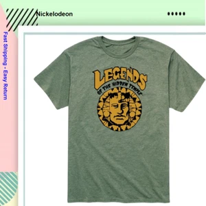 Legends of the Hidden Temple Men's Short Sleeve Graphic T-Shirt | Olive Green | - Picture 1 of 1