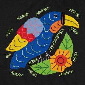Pájaro loro azul con flor Molita - Imagen 1 de 10