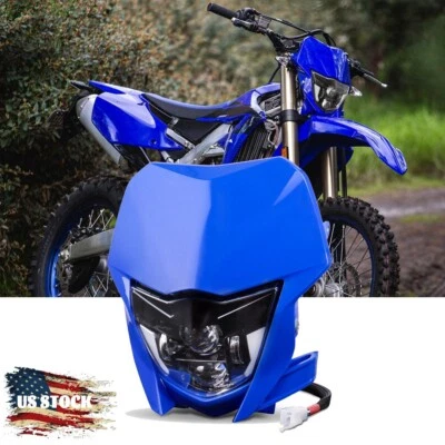 Faro LED E24 con máscara azul para Yamaha WR250F WR450F 2020 2021 2022 2023 2024 Foto 1 de 4