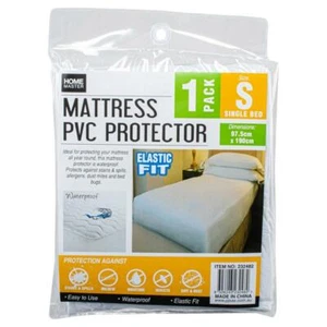 Single Bed Mattress PVC Protector Cover Waterproof Elastic Fitted 97.5x190cm - Picture 1 of 4