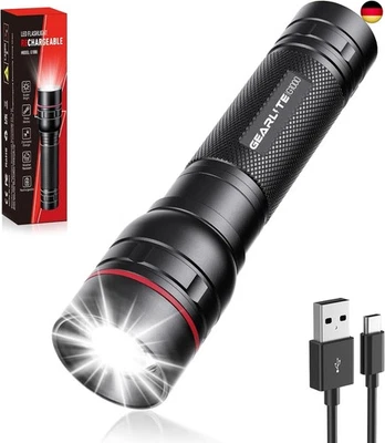 MARKE GEARLITE GEARLITE Taschenlampe LED Aufladbar, 2000 Lumen LED Taschenlampe Extrem Hell