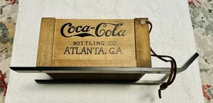 Franklin Heirloom Coca-Cola Bottling Co. Atlanta, GA. Sled Wooden - Picture 1 of 24