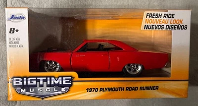 Jada Big Time Muscle 1970 Plymouth Road Runner Red  1:32 Diecast NIB - Image 1 of 4