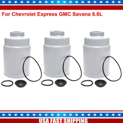 Топливный фильтр TP3018 для Duramax 6,6 л Chevy Silverado GMC Sierra 2500HD 01-16 3 шт. - Изображение 1 из 4