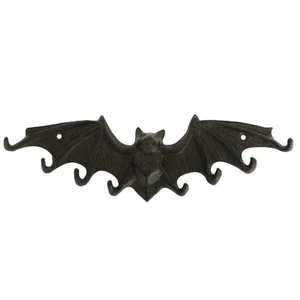 New Gothic Look Cast Iron Winged Bat Wall Hook With 8 Hooks UX4602 Free Shipping - Picture 1 of 1