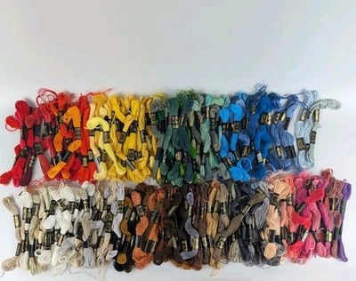 Embroidery Floss Lot DMC Mouline Special 25 Over 200 Skeins France Asst Colors - Image 1 of 4