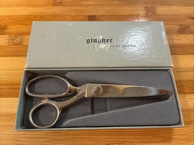 Gingher 7.5” Pinking Shears G-7P Scissors Sawtooth Blades 7 1/2 Inch Zigzag - Image 1 of 4