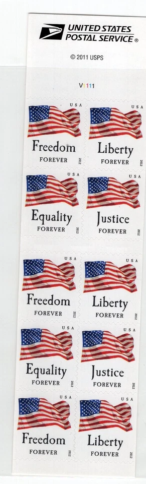 2012 Forever Flag Complete Booklet, Scott #4676b Mint NH - Image 1 of 1