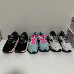 Lote de 3 pares de zapatos para correr Brooks Ghost 14 azul negro blanco para mujer 9,5 - Imagen 1 de 18