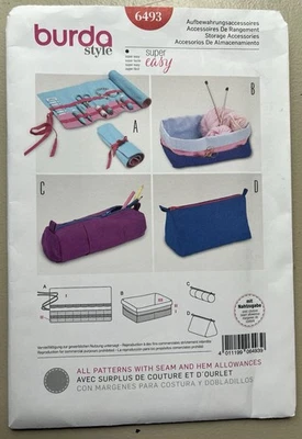Burda 6493 Craft Organizing Sewing Pattern, Gifts UNCUT FF - Image 1 of 2