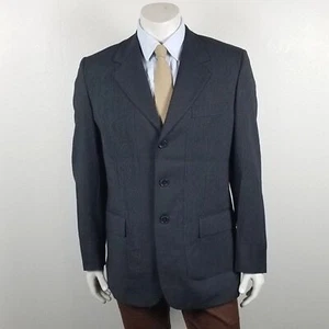 Cheap and Chic Moschino Oversized Three-Button Pinstripe Gray Blazer Size 40 - Picture 1 of 12