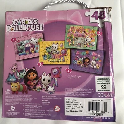 GABBY'S DOLLHOUSE By Dreamworks 4-Puzzle Pack 48 Pc Puzzles NEW - Image 1 of 4