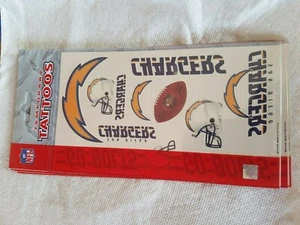 SAN DIEGO CHARGERS - NFL - TEMPORARY TATTOOS 1 Sheet - FREE SHIPPING - MIP - Imagen 1 de 2