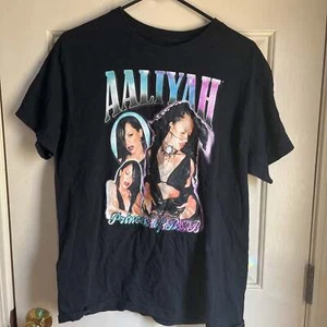 Aaliyah T-Shirt 90s Hip Hop Princess Of R&B Music Special Release Schwarz M - Bild 1 von 3