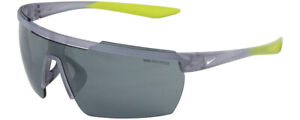 NIKE Windshield-CW4664-012 Men Sunglasses Grey Crystal Yellow/Silver Mirror 75mm