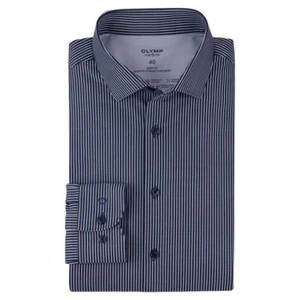 Olymp Level Cinco 24 / Siete Hombre Businesshemd Blauweiß de Rayas 208164 18 - Imagen 1 de 4