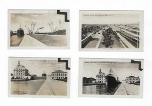 4 Saulte Ste Marie Michigan Bootsschleusen Miniatur s/w Fotos Vintage Fotos - Bild 1 von 3