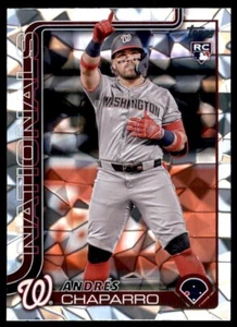 2025 Topps Baseball #167 Andres Chaparro Rookie Silver Crackle Foilboard - Foto 1 di 2
