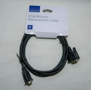 NEW Insignia VGA Monitor Replacement Cable 6' NS-PV06501 Computer Monitor - Picture 1 of 8