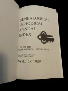 Genealogical Periodical Annual Index, 1989: Key to the Genealogical Lit Hard 247 - Bild 1 von 3
