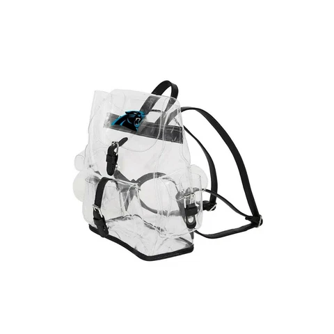 Football NFL Carolina Panthers Lucia Clear Backpack 12" x 4.5" x 10" Licensed Cover