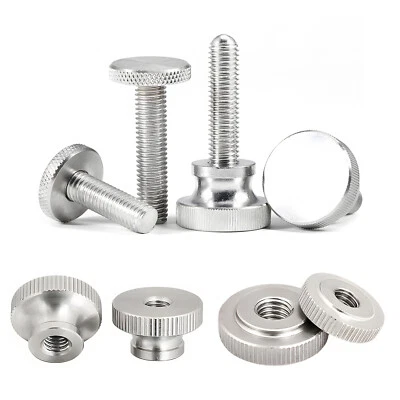 Edelstahl Rändel-Schraube-Mutter M 2 2,5 3 4 5 6 8 10 mm DIN 464 466 467 653 A2 - Bild 1 von 4