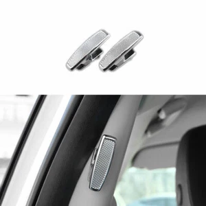 SV Clothes Coat Hook Cover Trim Silver Zinc Alloy 2PCS Fit For Land Rover 13-20 - Picture 1 of 7