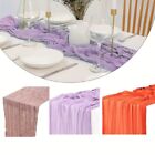 Tissu polyester texture ridée pour table coureur mariage fête décoration oran