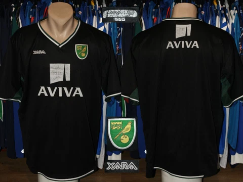 Vintage Norwich City Fc (The Canaries) Xara 2008/2009 Away Shirt Jersey Top Cover
