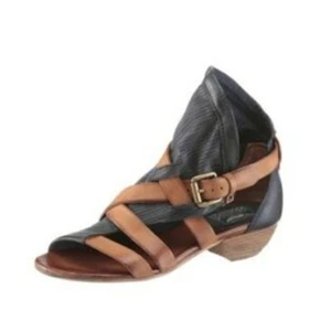 Arizona Damen Schuh Sandale Sandalette Ledersandalette Dunkelblau - Bild 1 von 1