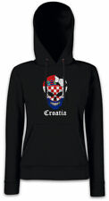 Croatia Football Skull I Women Hoodie Sweatshirt croatian Soccer Flag World