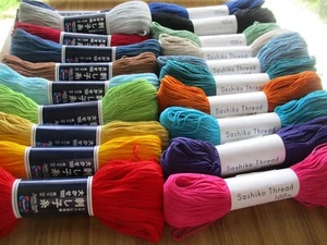 New color JAPANESE Embroidery SASHIKO Olympus Thread 100m COL 101-130 - Picture 1 of 39