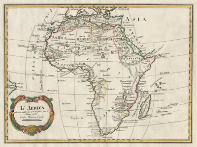 Antique Map "L'Africa divisa nelle sue prinicipali parti" Carli, 1788 - Image 1 of 4