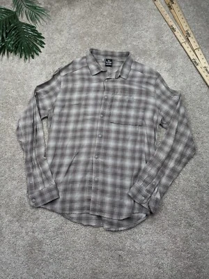 Under Armour Snap Shirt Mens XL Extra Large Tan Plaid Button Long Sleeve Cotton - Image 1 of 4