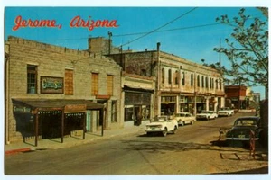 Vintage JEROME (Ghost City) ARIZONA Postcard! Main Street (Route 89) GHOST TOWN - Imagen 1 de 2