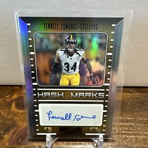 2022 Panini Playbook Terrell Edmunds - Hash Marks Autograph /99 - Steelers