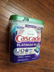 Cascade Platinum Plus ActionPacs Dishwasher Detergent Pods, Mountain, 62 Count - Picture 1 of 2