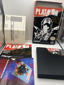 oval seal Platoon complete in box nintendo nes poster movie film factory nr-MINT