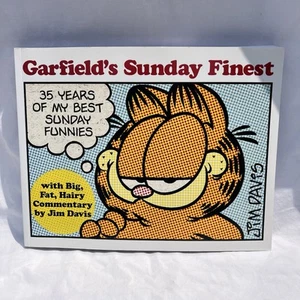 Garfield's Sunday Finest 35 Years My Best Funnies Jim Davis PB Book Orange Cat - Picture 1 of 8