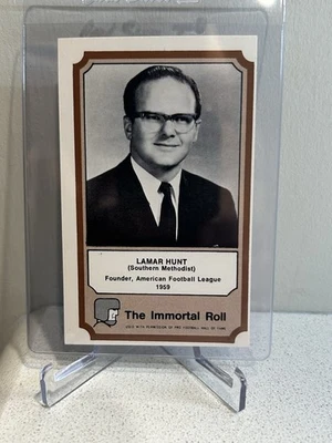 Pegatinas de parche de tela Fleer Team 1974 The Immortal Roll Lamar Hunt Salón de la fama Foto 1 de 2