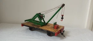 Grúa pequeña escala G 45 mm KITBUILT en vagón plano BIEN HECHA - Imagen 1 de 5
