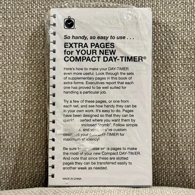 Organizador de temporizador de día-surtido de páginas adicionales-espiral TAMAÑO COMPACTO planificador recarga Foto 1 de 4
