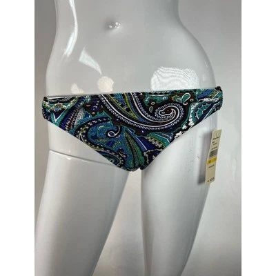 Tommy Bahama Mujer Sevilla Paisley Hipster Anillos Laterales Bikini Parte Inferior de Natación M Nuevo Foto 1 de 4