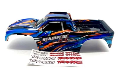 Fits Stampede 4x4 VXL BODY Shell (ORANGE 9014-ORNG Cover Shell hoss decals 90376 - Image 1 of 3