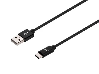 Monoprice USB 2.0 Type-C to Type - A Charge and Sync Braided Cable 6ft, Black - Image 1 of 4