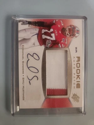 2010 SPx Rookie Auto Patch Emmanuel Sanders (RC) (AU) 2/10 - Image 1 of 3