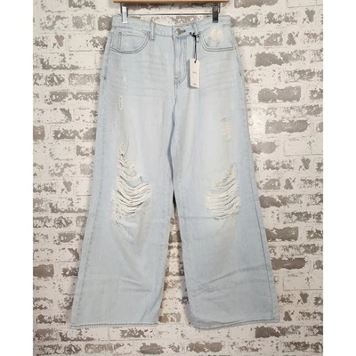 Forever 21 90's Fit Jeans Womens Size 27 Distressed Baggy Y2K Light Wash Denim - Image 1 of 4