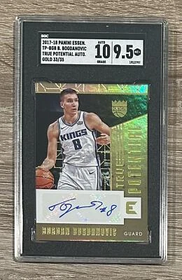 2017-18 Panini Essentials #TP-BGB Bogdan Bogdanovic Gold #33/35 AUTO 10 SGC 9.5 - Image 1 of 2