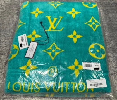 Louis Vuitton Drap Bain Menthe 黄色 Monogram 经典标志浴沙滩毛巾 — 第 1/4 张图片